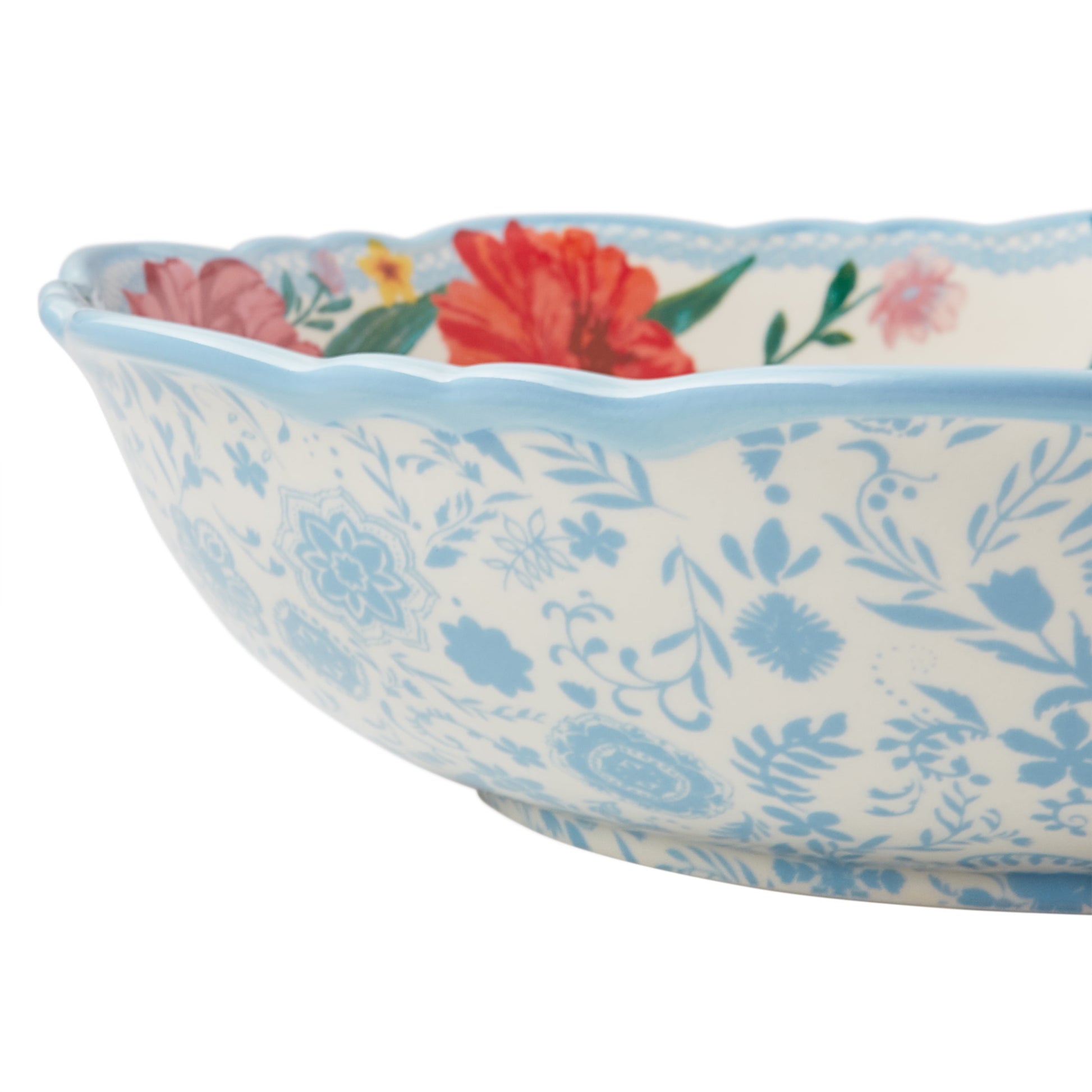 Brilliant Blooms Stoneware Serve Bowl