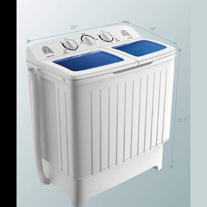 20 Lbs Compact Twin Tub Washing Machine for Home Use