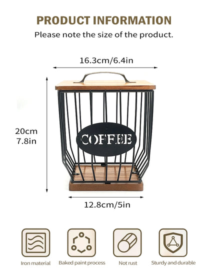 Coffee Capsule Basket Coffee Capsule Holder Coffee Filter Storage Container Basket Coffee Filter Holder with Lid