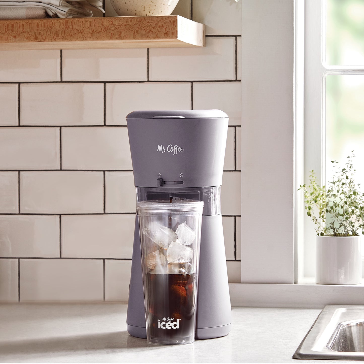 ® Iced™ Coffee Maker with Reusable Tumbler and Coffee Filter, Lavender