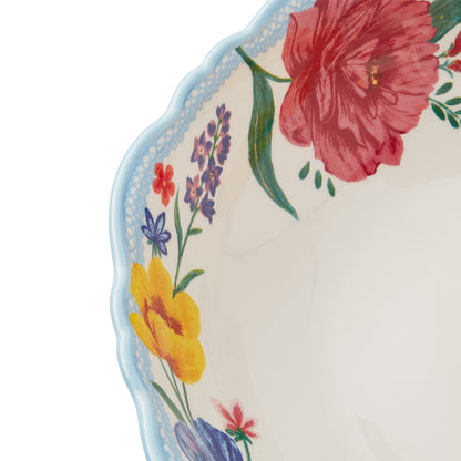 Brilliant Blooms Stoneware Serve Bowl