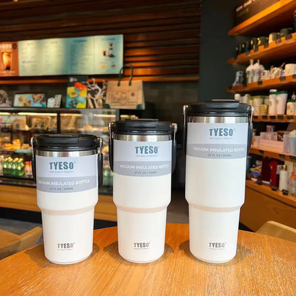 Tyeso Coffee Cup Thermos Bottle Stainless Steel Double-Layer Insulation Cold and Hot Travel Mug Vacuum Flask Car Water Bottle