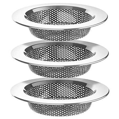 ZOUYUE Kitchen Sink Strainer, Stainless Steel Sink Drain Strainer, Dishwasher Safe, Pack of 3