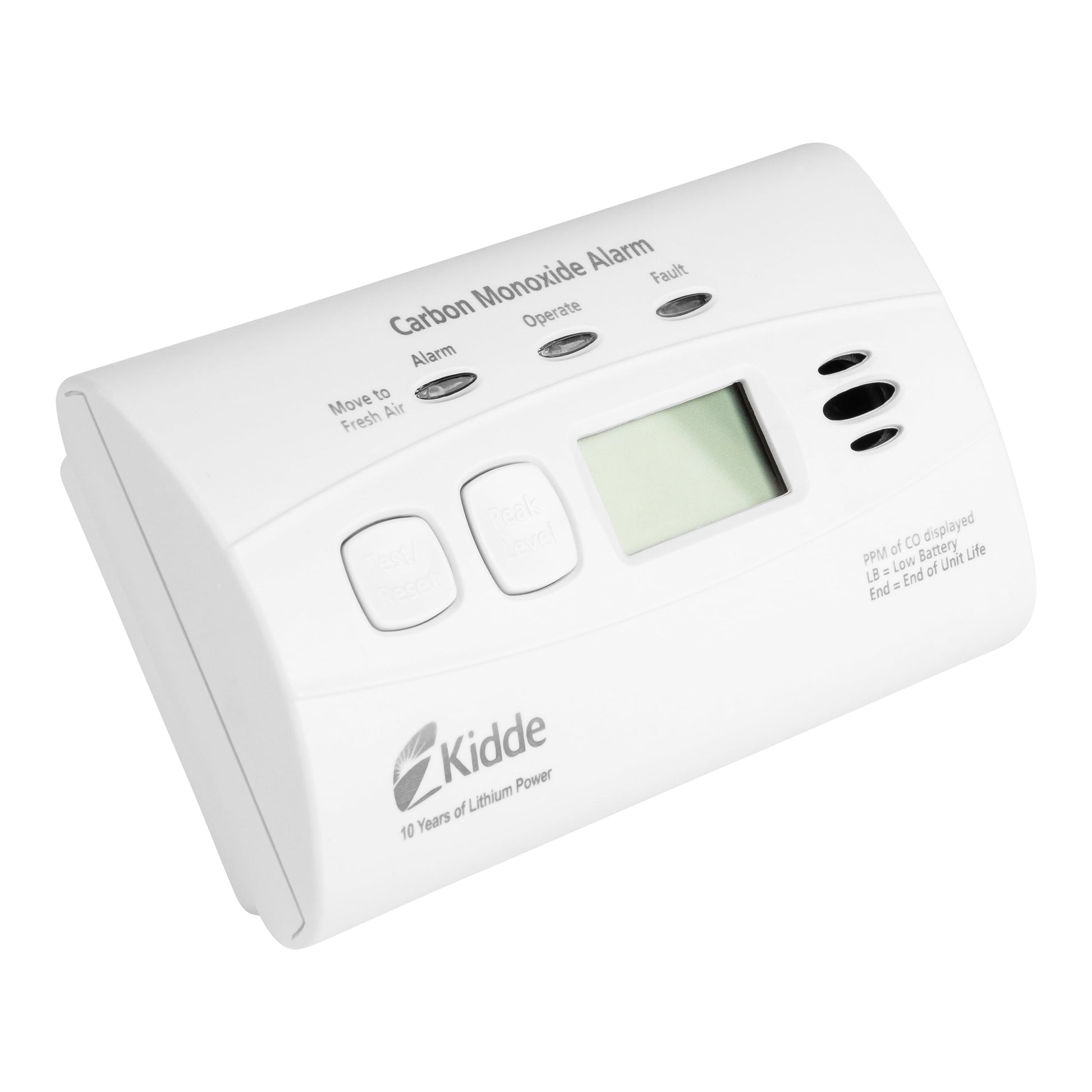 C3010D Carbon Monoxide Detector with Digital Display and 10-Year Worry-Free Lithium Battery,